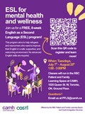 CAMH Free ESL for Mental Health and Wellness poster Summer 2026