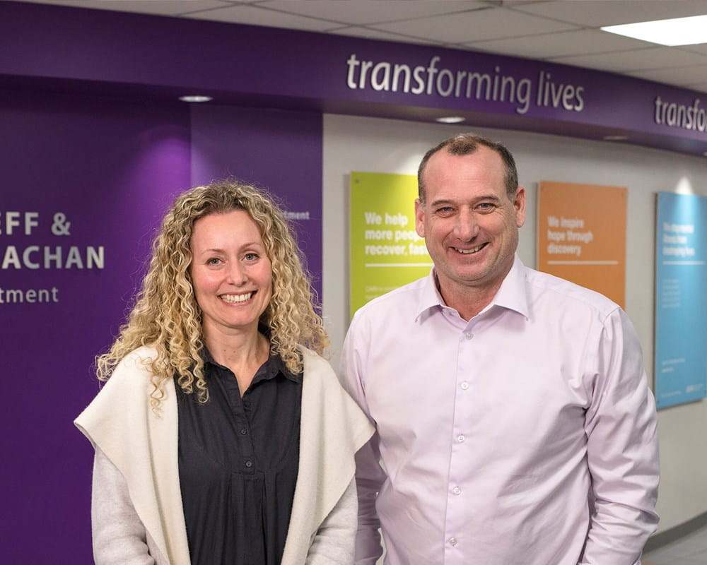 Dr. Brittany Poynter and Charlie Cummings in the CAMH Emergency Department