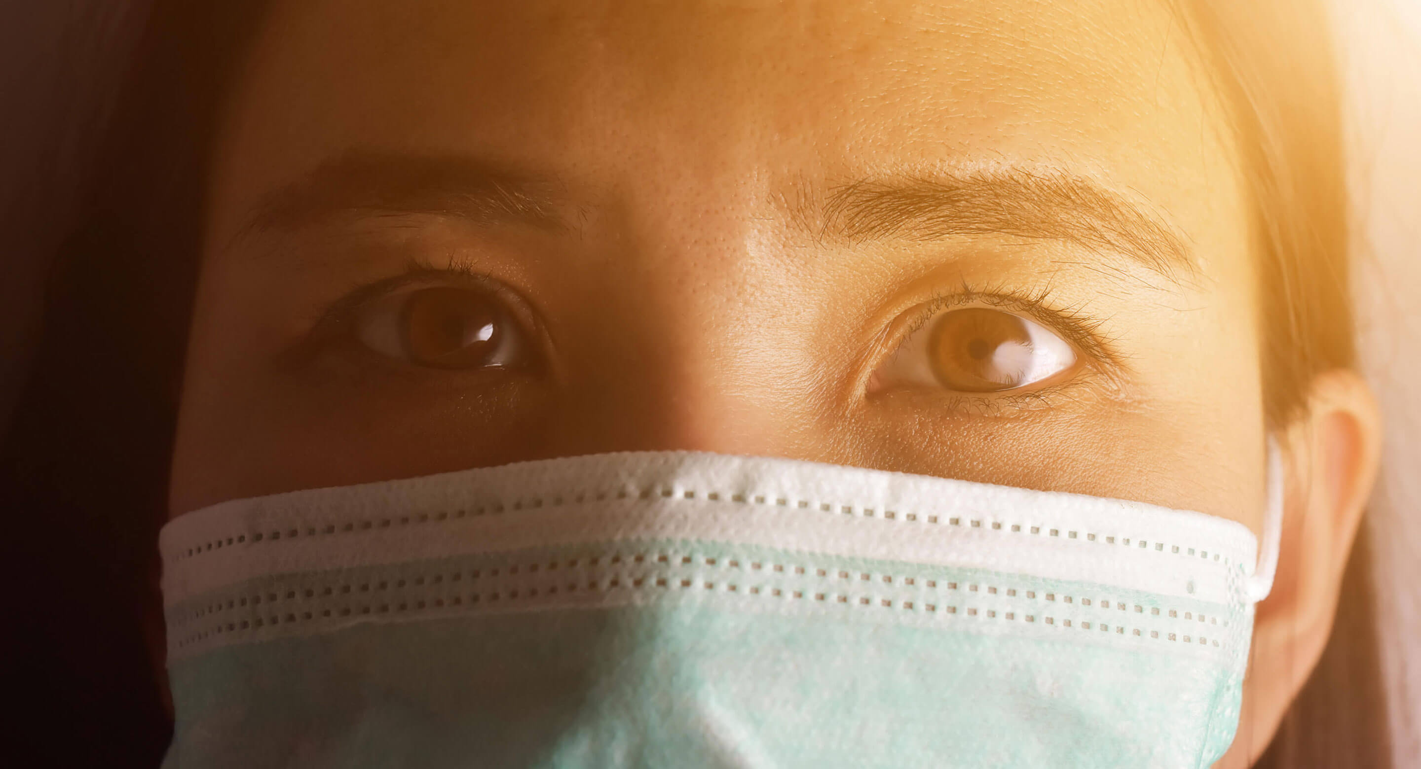 Closeup of woman eyes