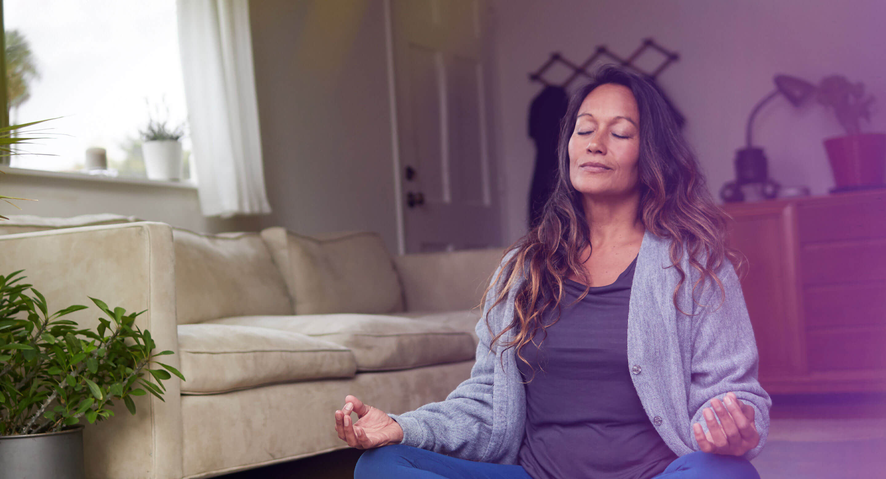 Woman meditating
