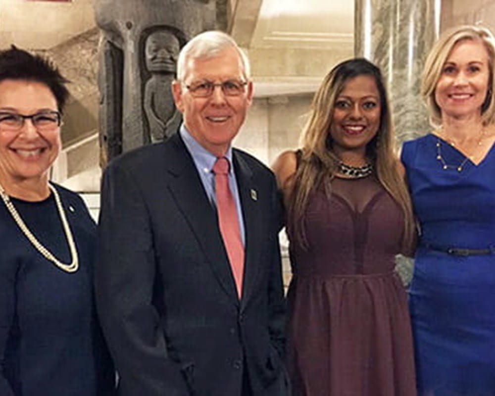 Dr. Catherine Zahn and her fellow Bryden Award recipients Bill Graham, Cheyanne Ratnam and Jennifer Keesmaat (left to right)