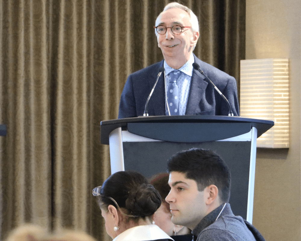 Dr. Ivan Silver addresses an audience