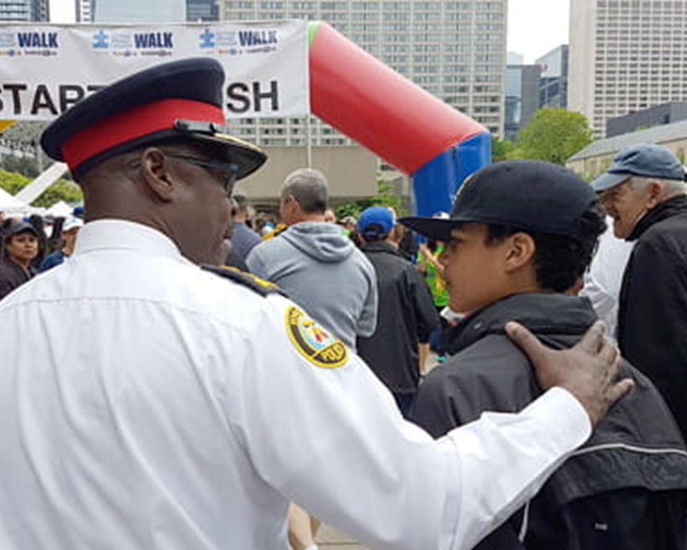 Police chief with son