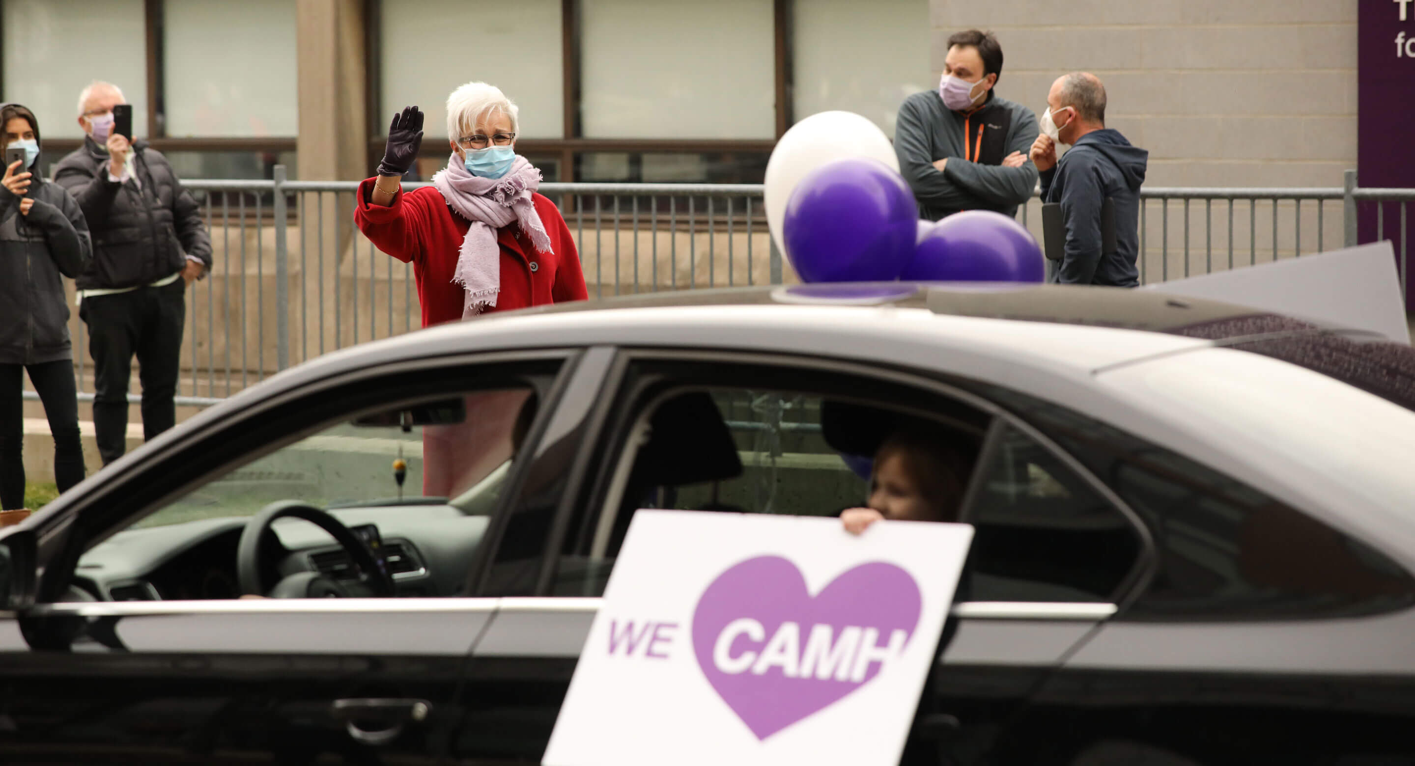 Catherine Zahn at COVID-19 parade