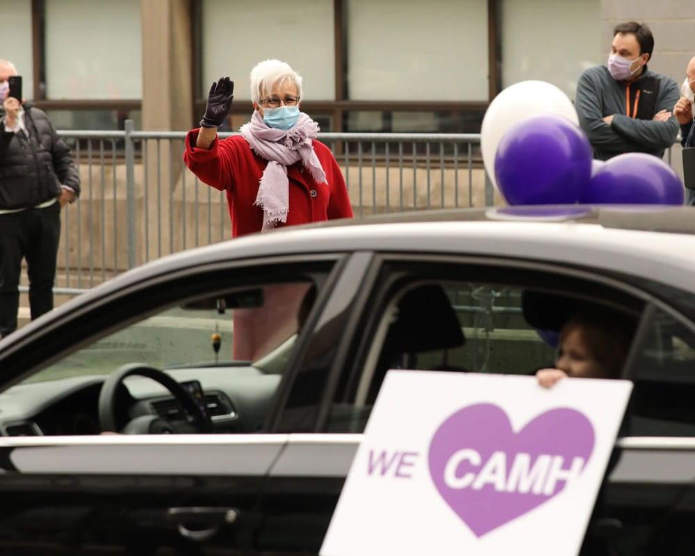 Catherine Zahn at COVID-19 parade