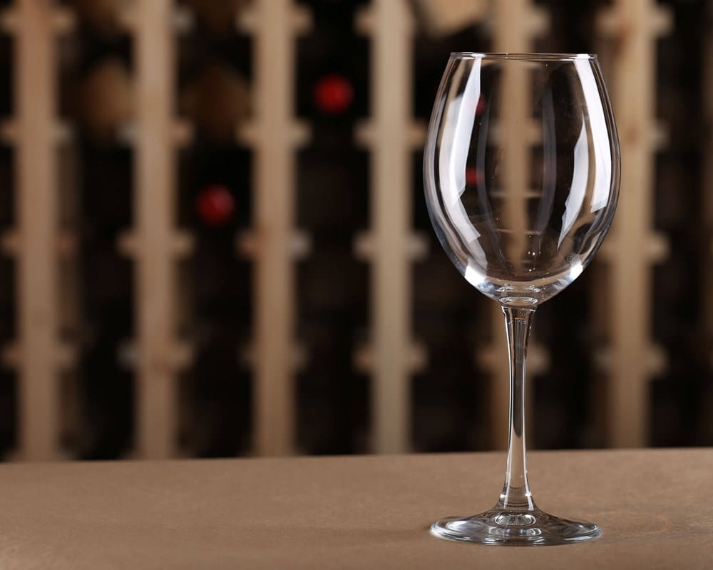 Empty wine glass