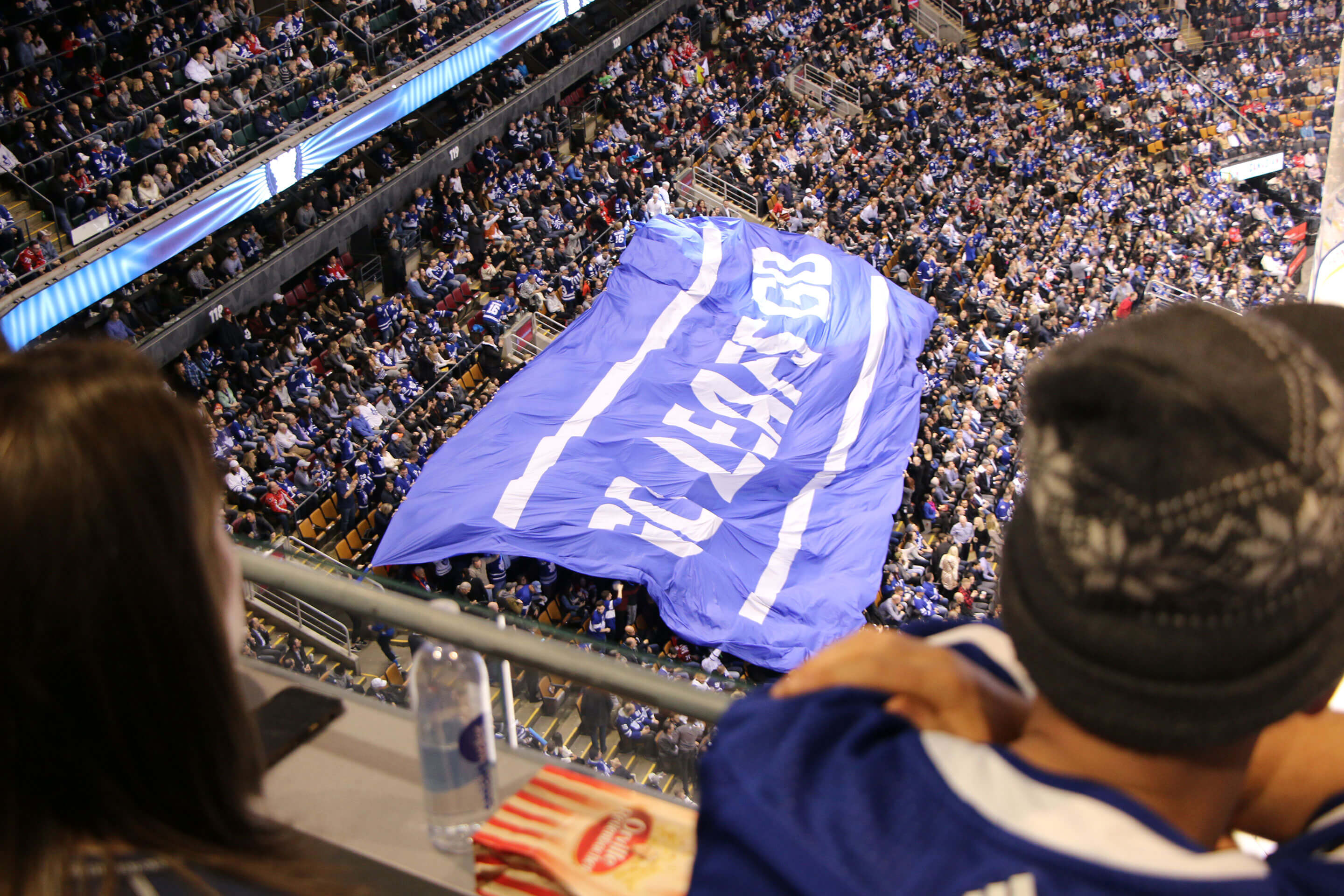 Toronto Maple Leafs fans during hockey game