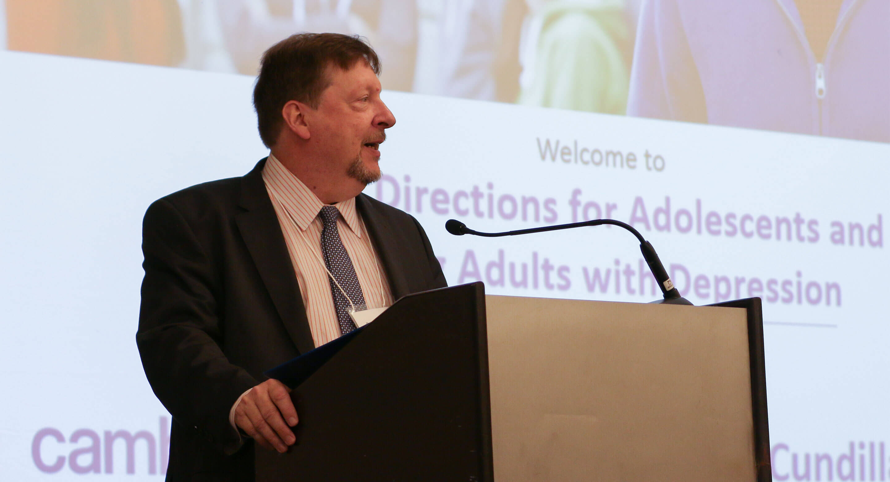 Dr. Peter Szatmari, Director of the Cundill Centre for Child and Youth Depression, welcomes attendees to the Cundill Conference.