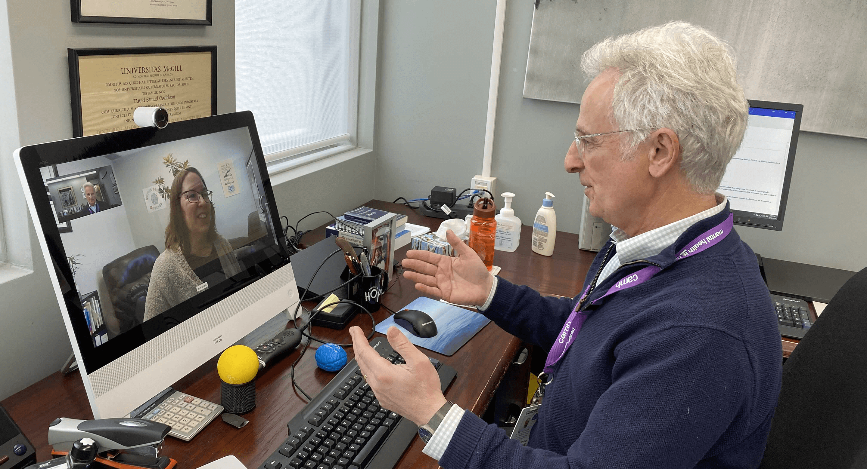 CAMH physician providing virtual care. 