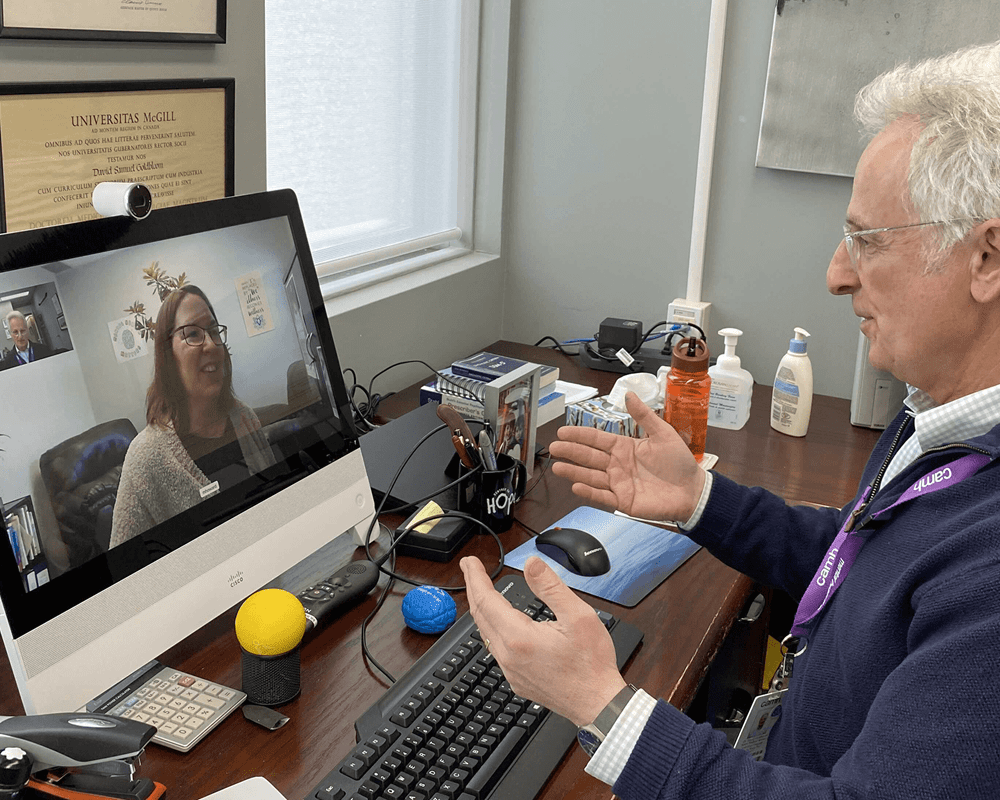 CAMH physician providing virtual care.