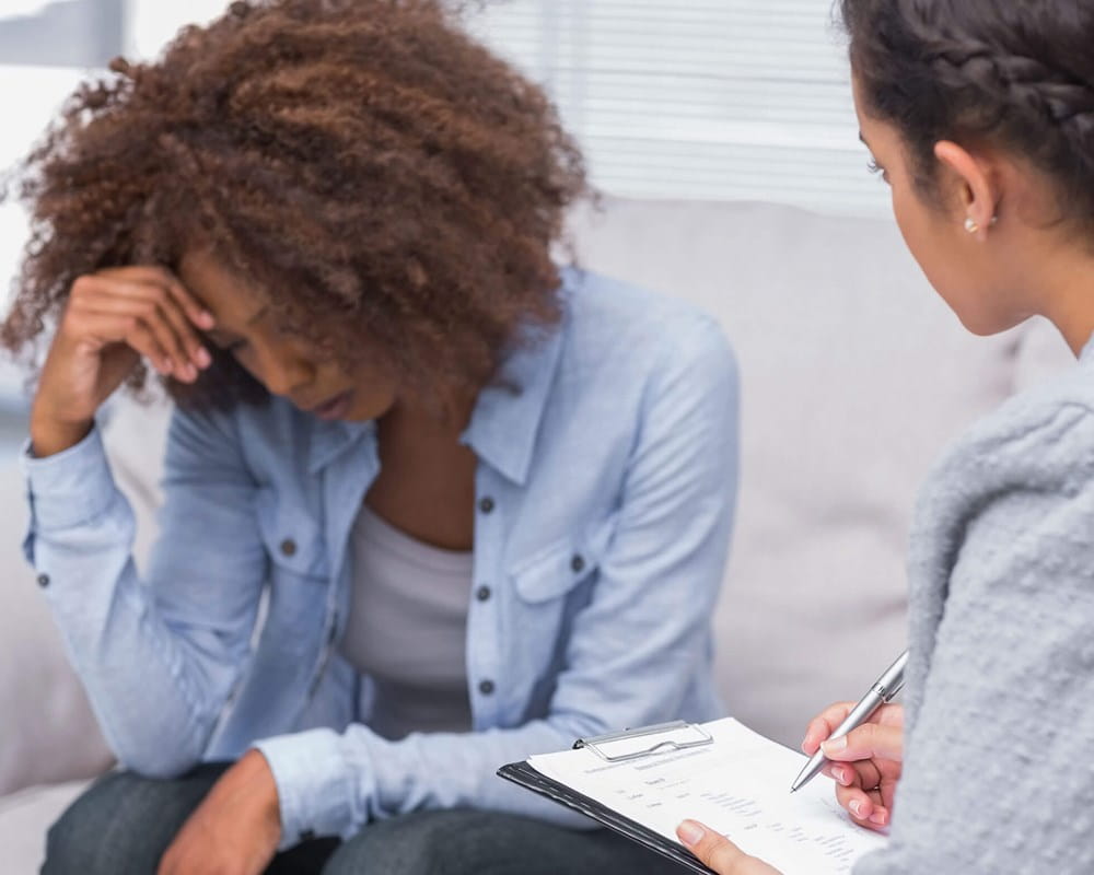 Woman in therapy session