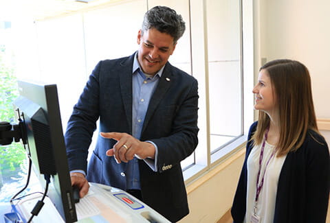 CAMH Project Manager John Fernandes, with Advanced Practice Nurse Sara Ling. 