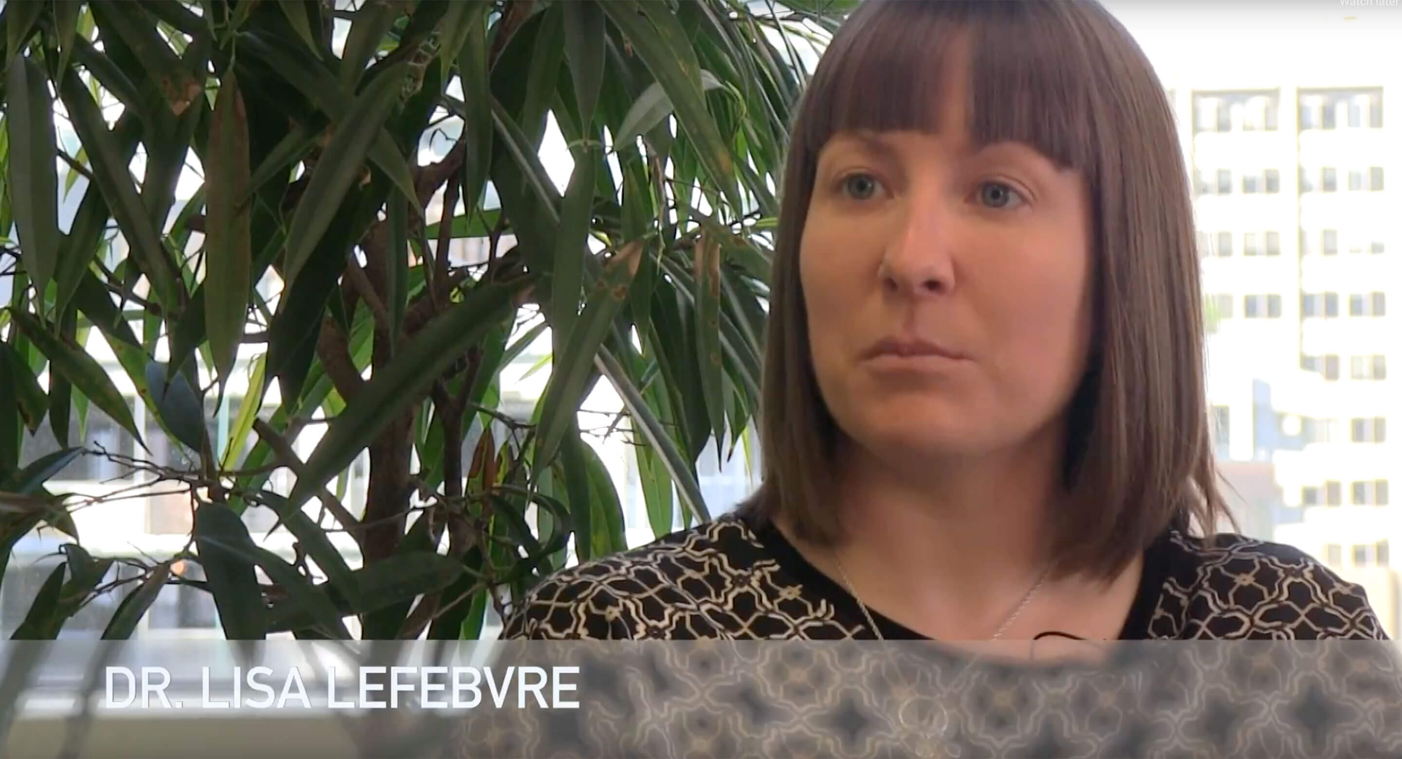 Lisa Lefebvre introducing the Physicians Health videos.