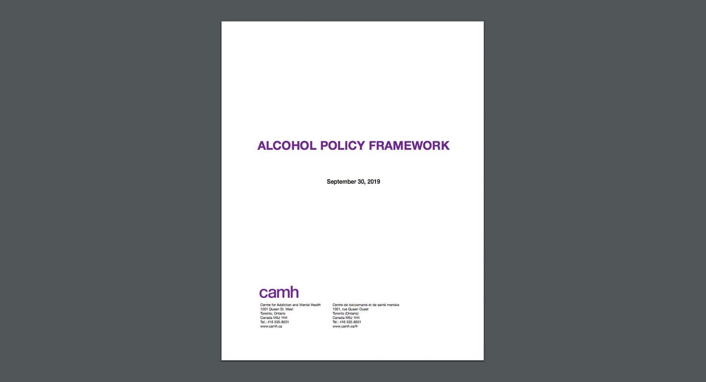 Alcohol Policy Paper cover