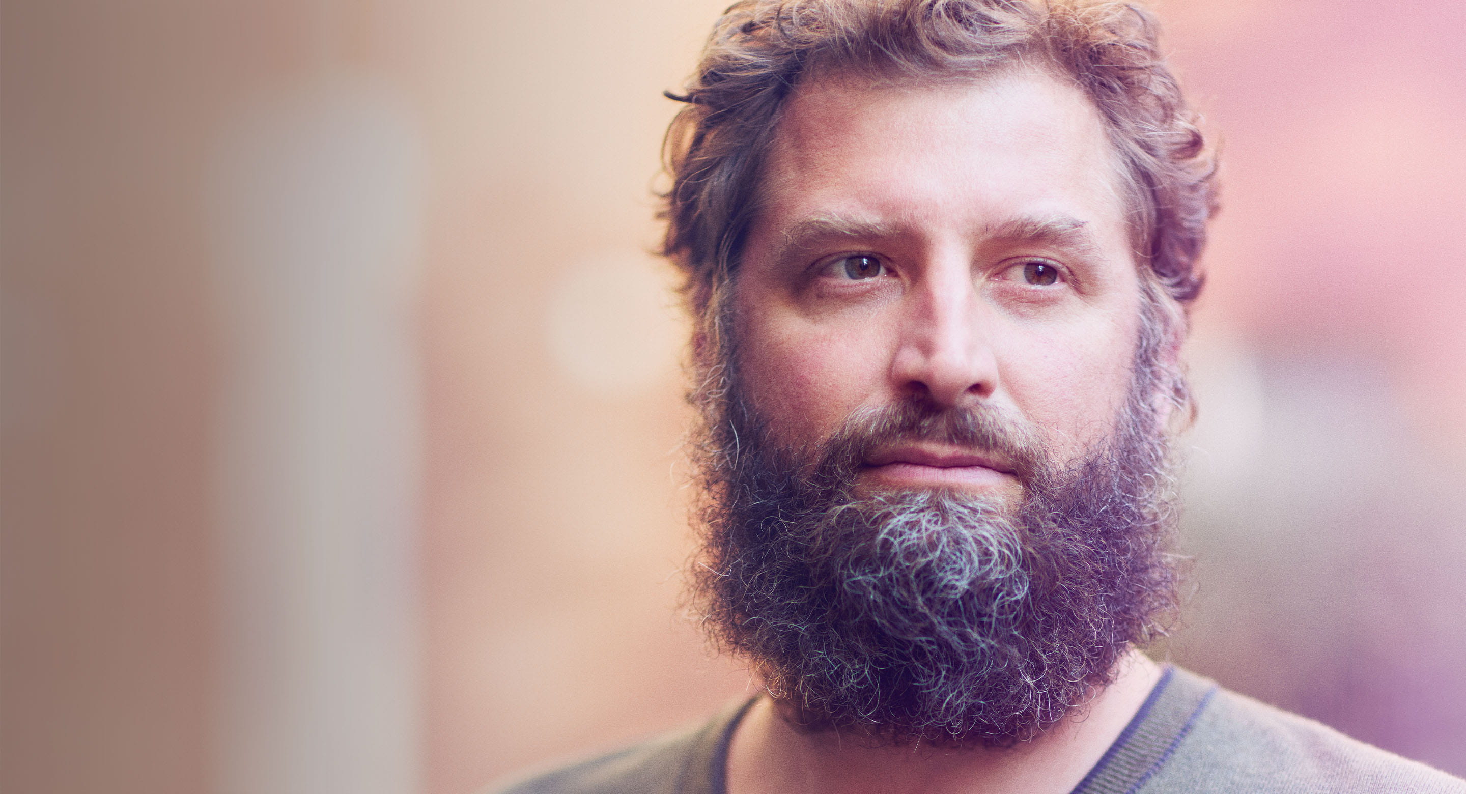 White man with full beard and moustache