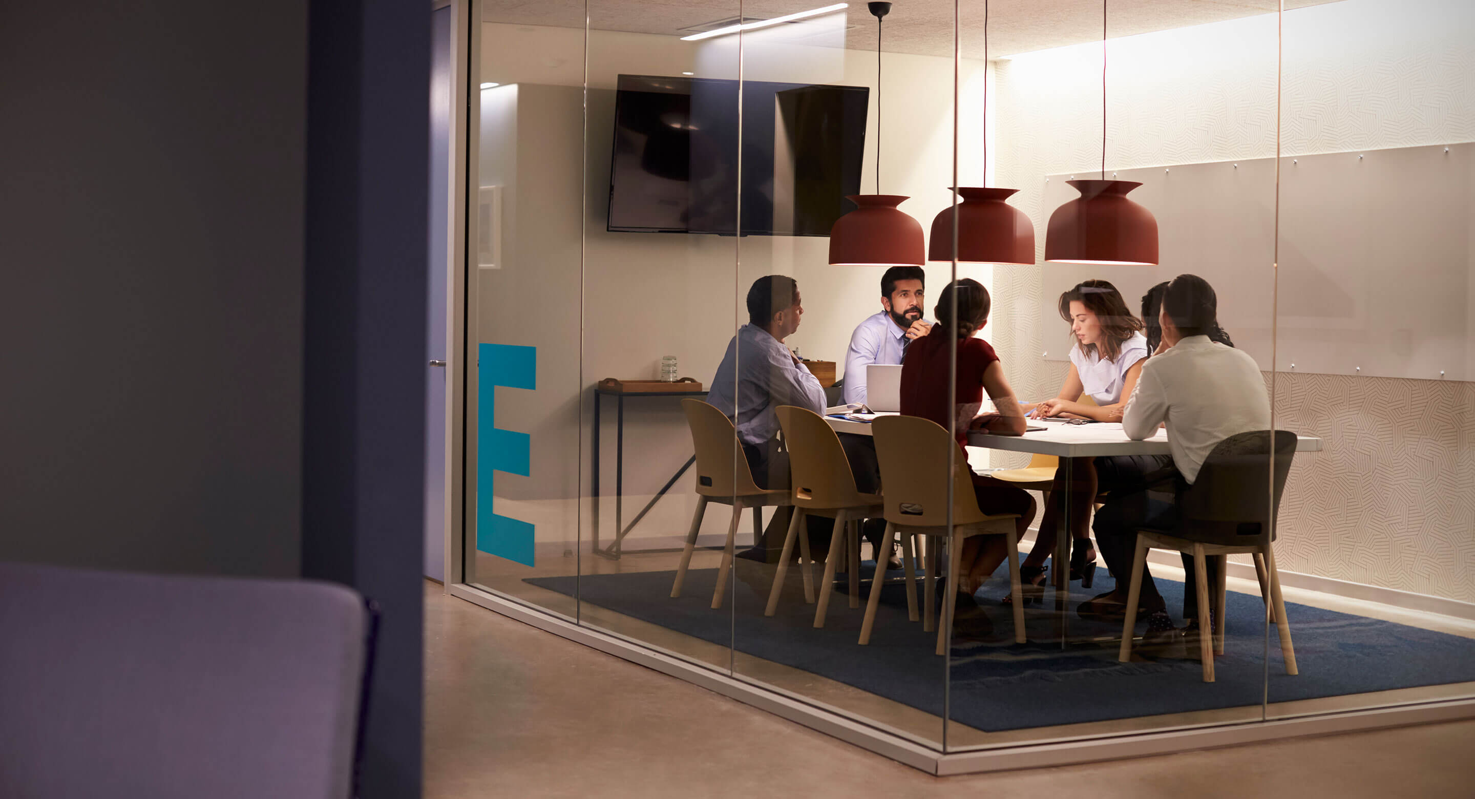 Meeting in modern looking office