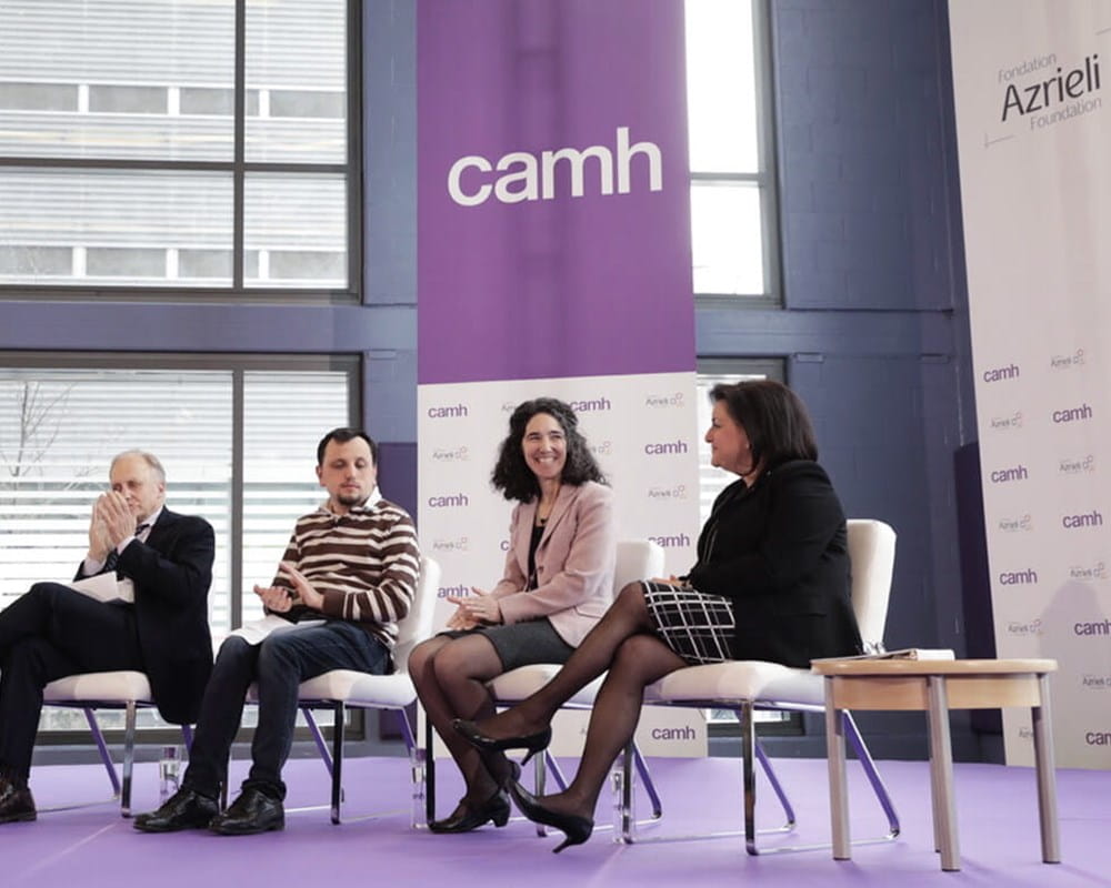 Ian Brown (author and Globe and Mail columnist) hosted a panel discussion featuring Dr. Yona Lunsky (Director of the Azrieli Centre for Adult Neurodevelopmental Disabilities and Mental Health), Naomi Azrieli (Chair and CEO of the Azrieli Foundation) and Daniel Share-Strom (Autism Advocate).