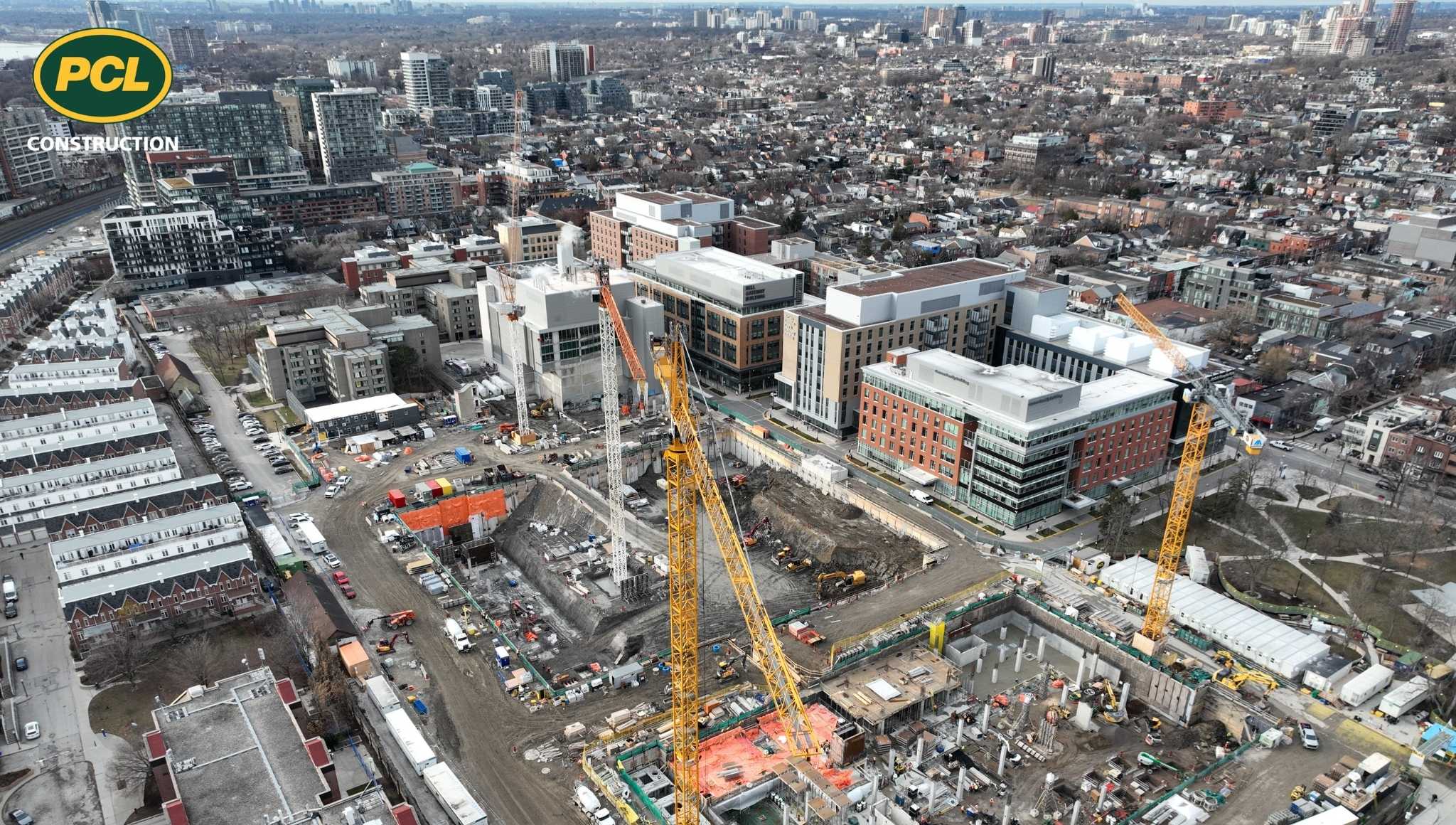 Drone shot of redevelopment from Dec 2024