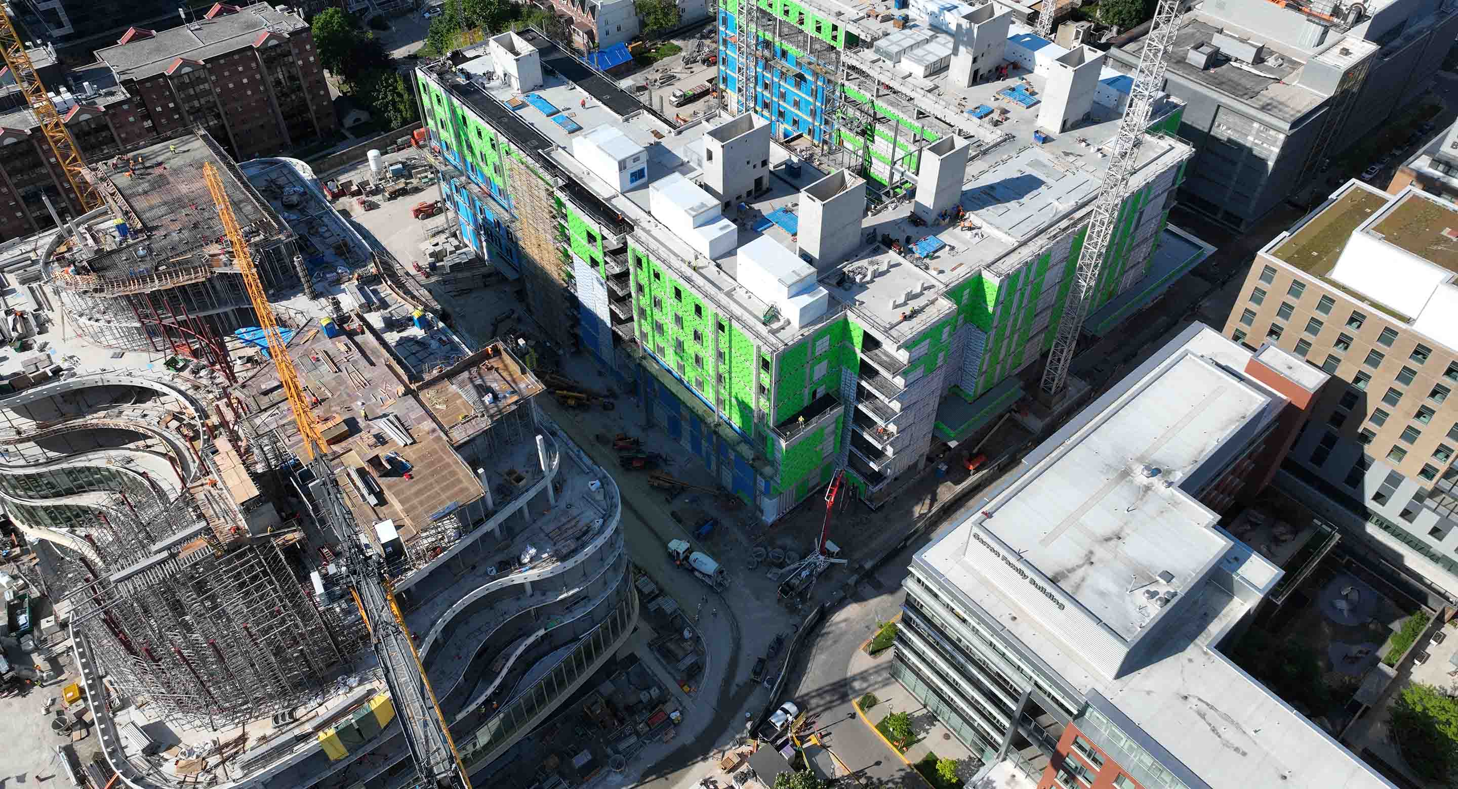 Aerial shot of CAMH redevelopment