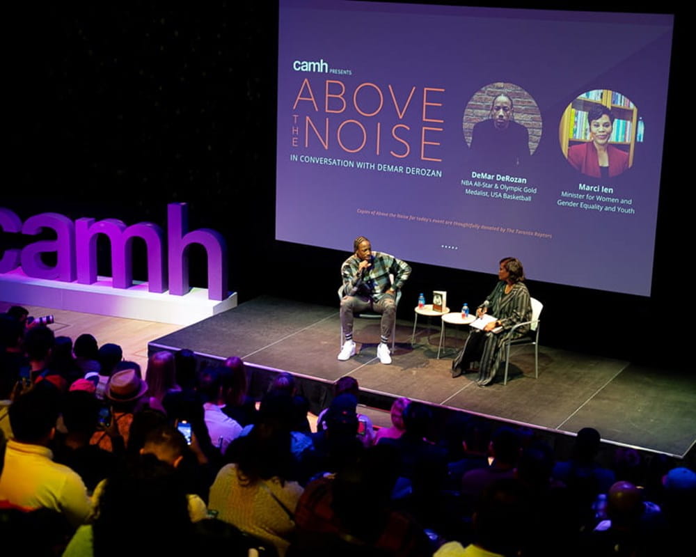 DeMar DeRozan speaks to Marci Ien at CAMH