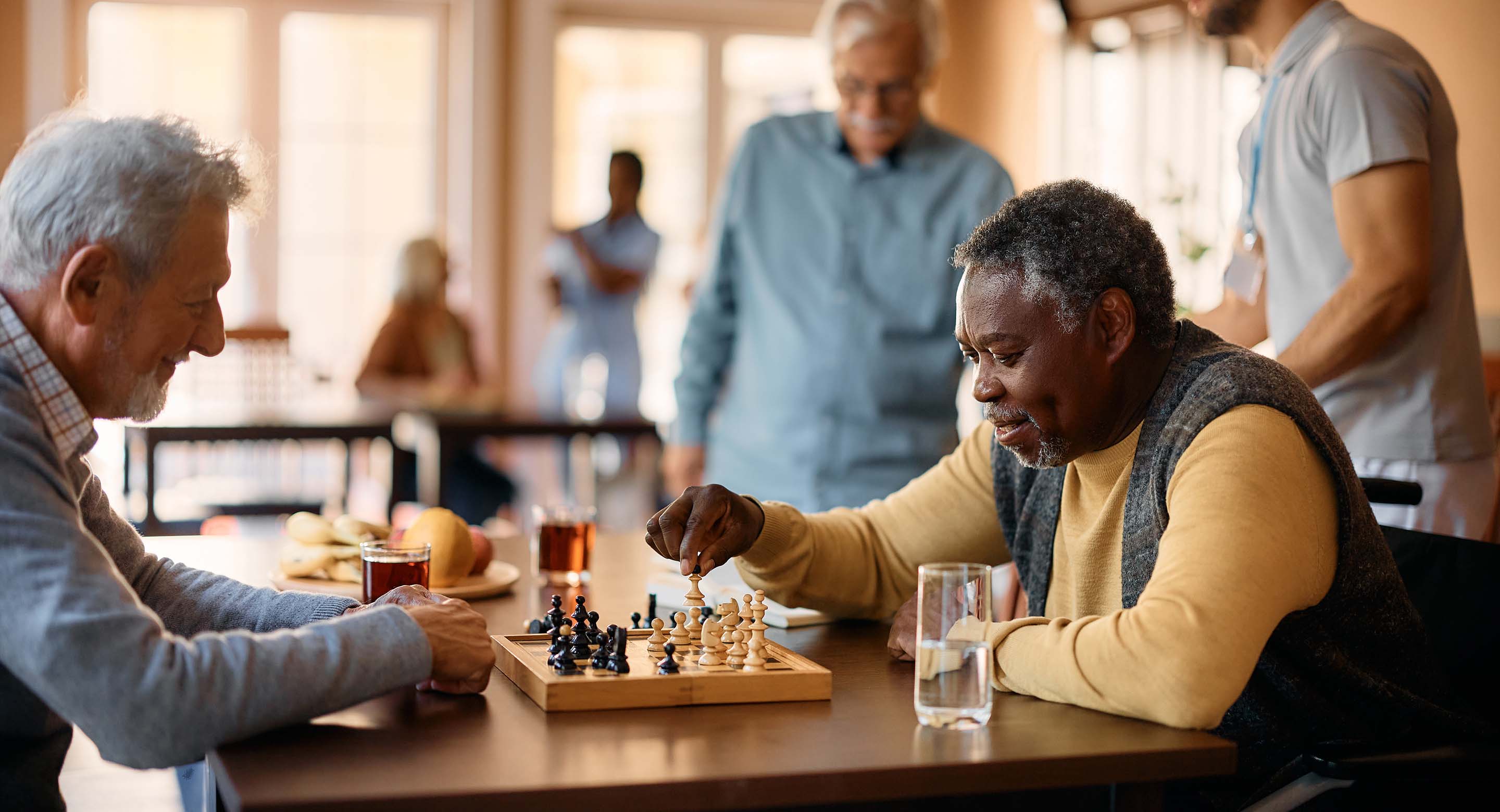 Seniors in a care home